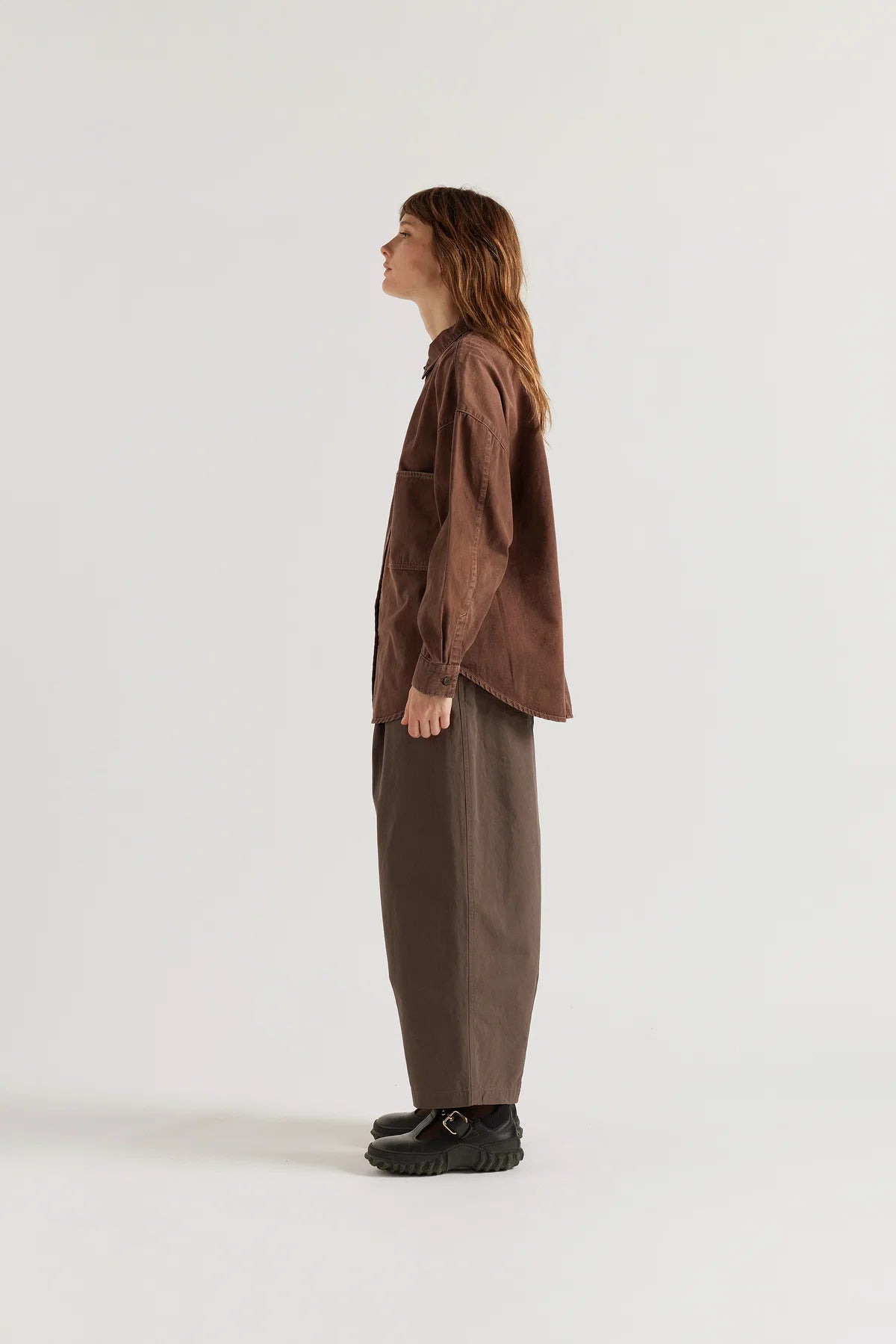 Iris Denim Shirt - Brown Fade