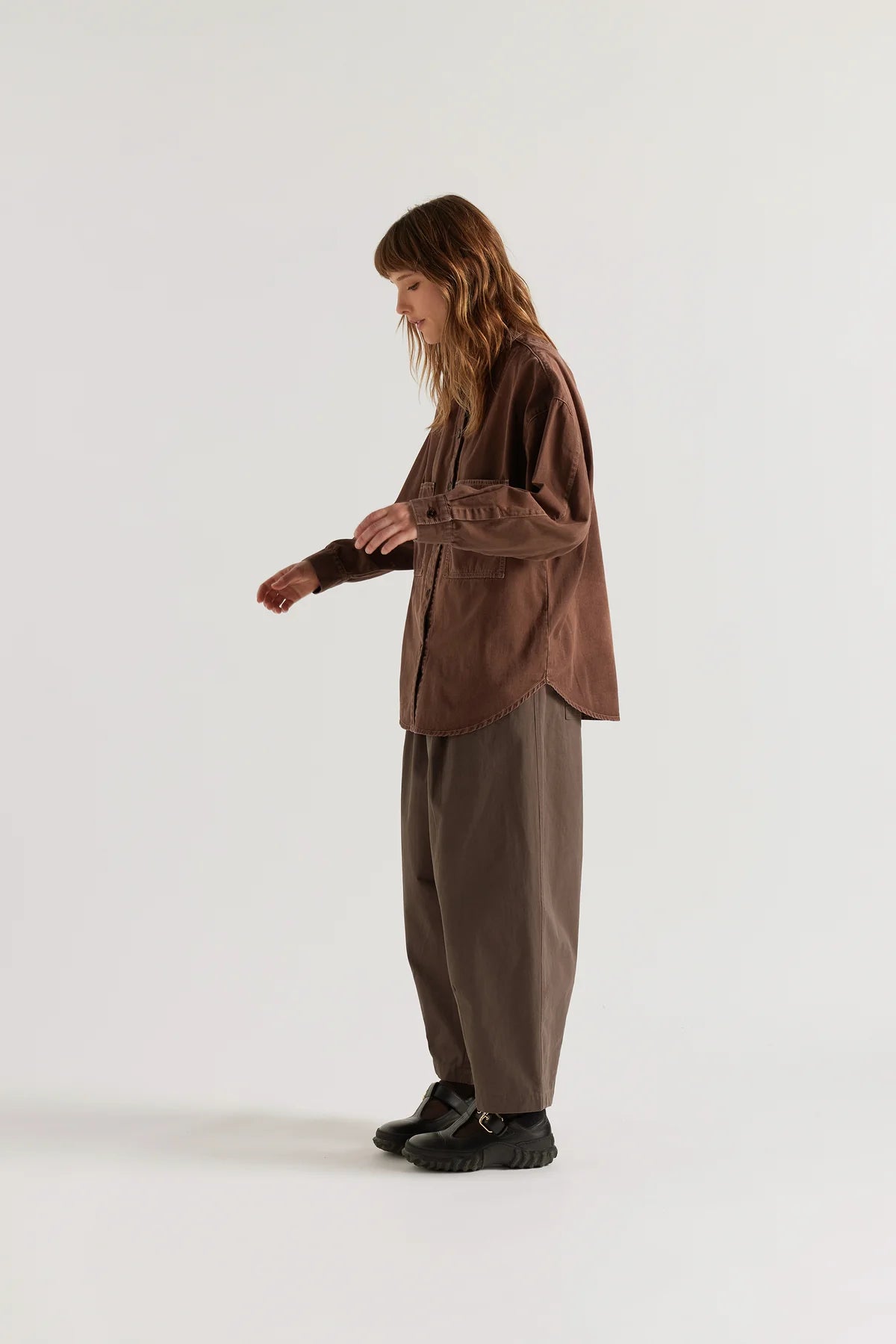 Iris Denim Shirt - Brown Fade