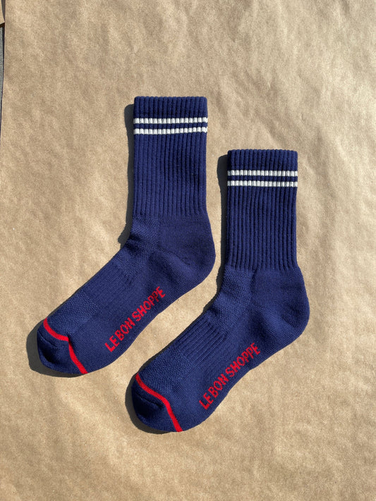 Boyfriend Socks - Navy