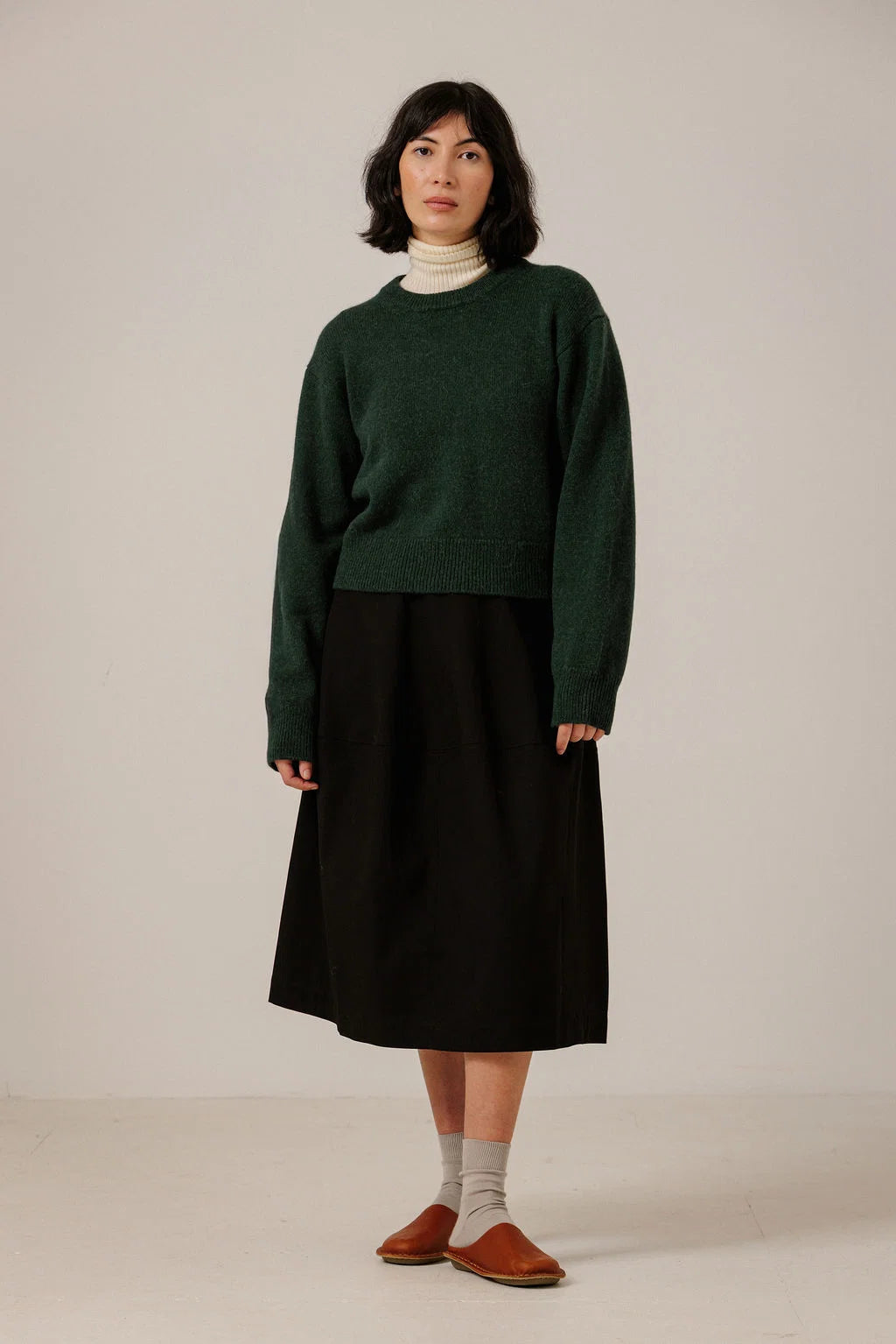 Baby Alpaca Crewneck - Emerald