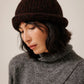Baby Alpaca Roll Hat - Maroon Marl