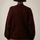 Oversized Alpaca Cardigan - Deep Maroon
