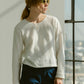 Boatneck Long Sleeve - White Thermal