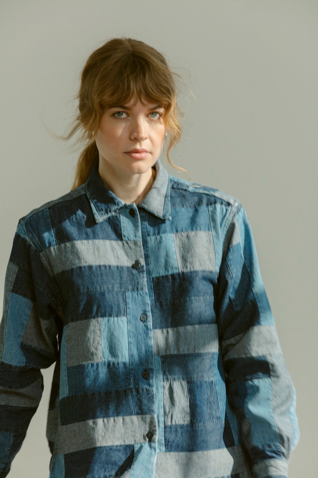 Big Shirt - Log Cabin Patchwork