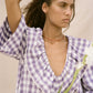 Ruffle Dress - Purple Gingham