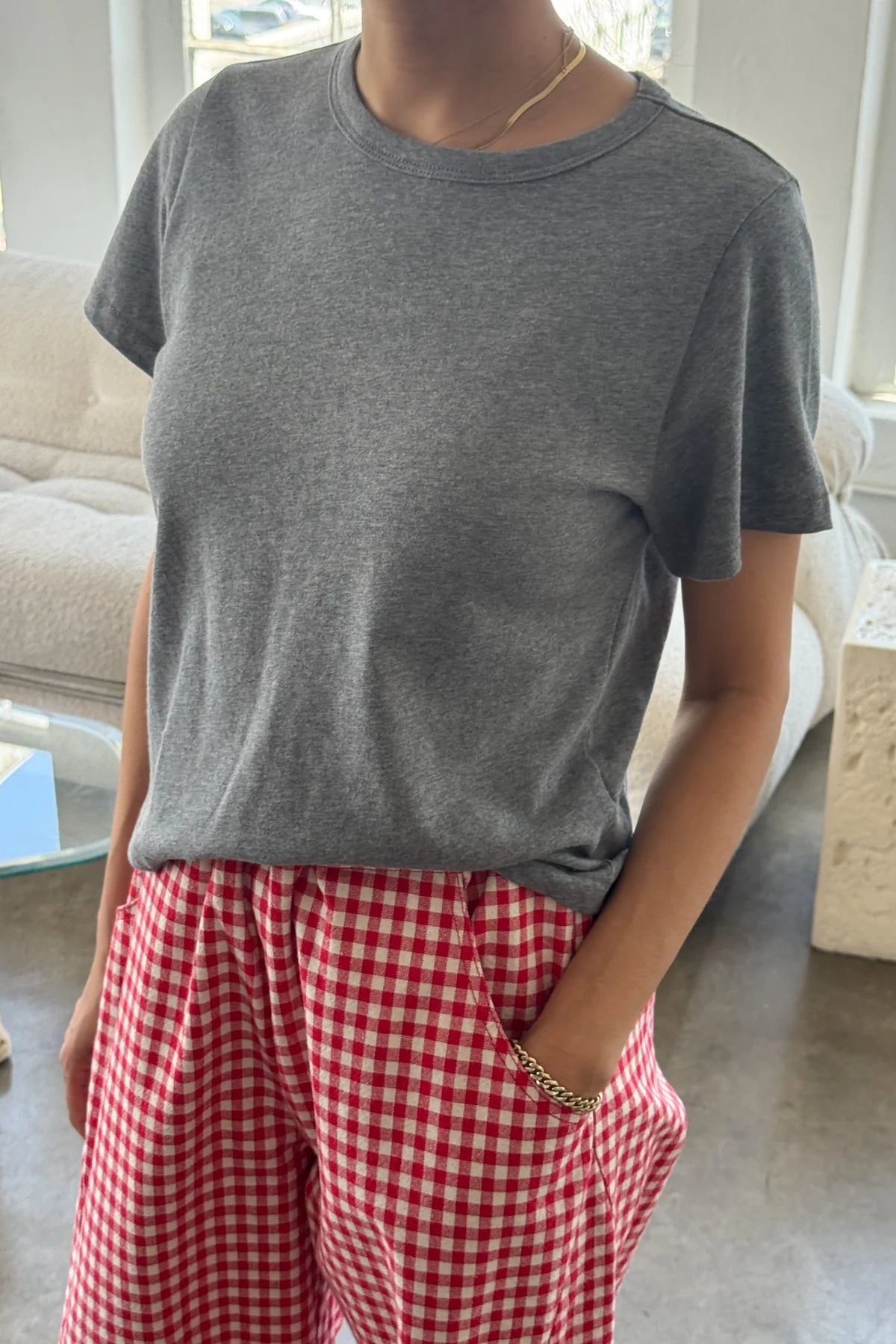 Little Boy Tee - Melange Grey