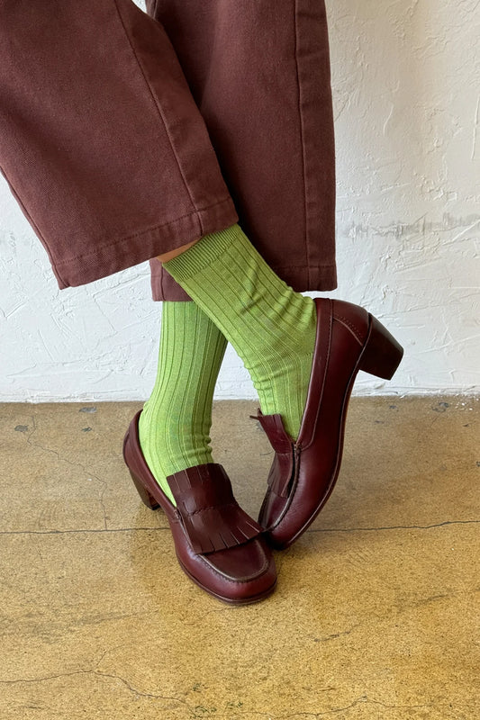 Her Socks - Mercerized Cotton in Cactus