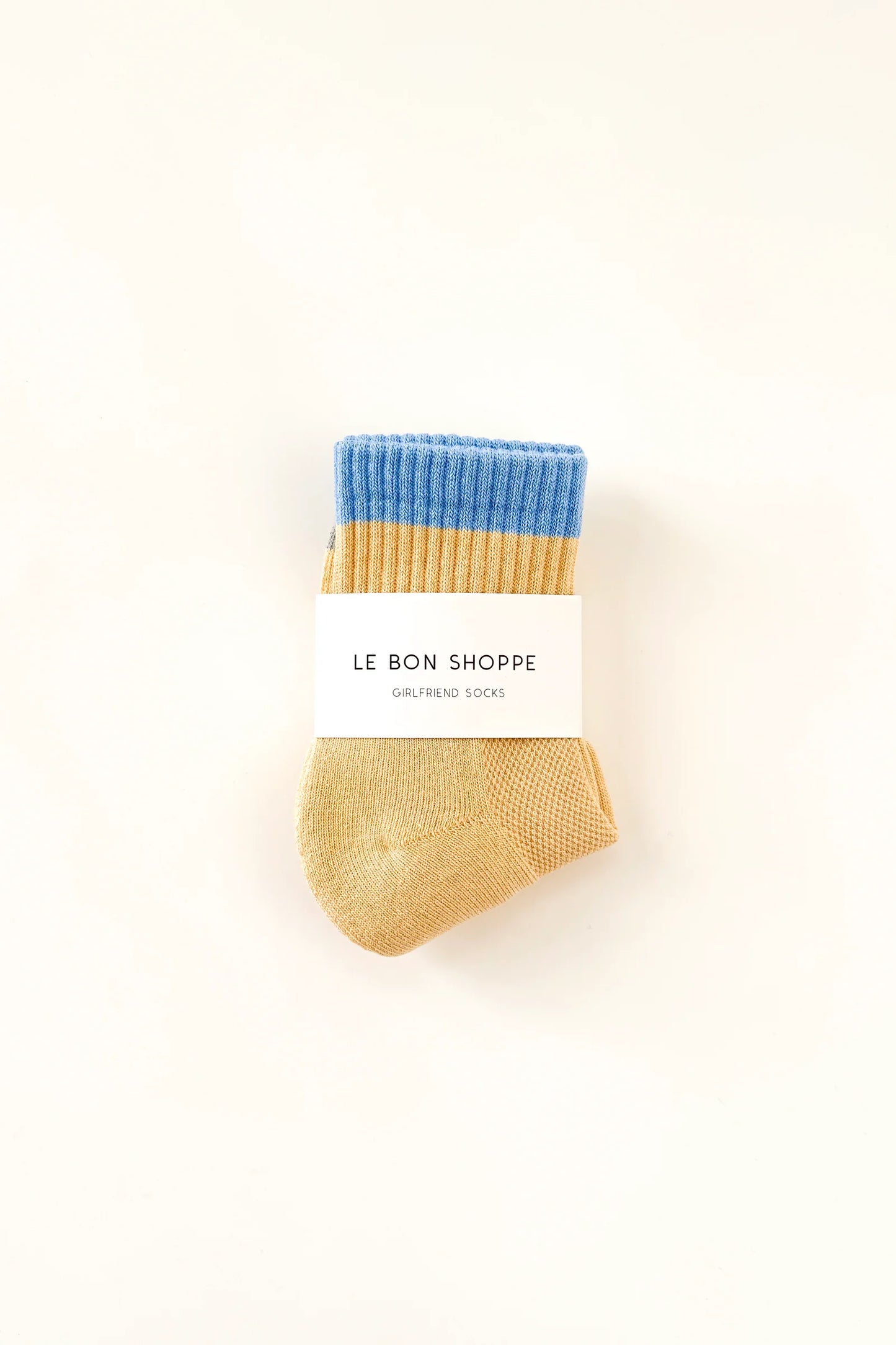 Colour Block Girlfriend Socks - Yellow Blue
