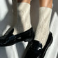 Cashmere Pointelle Socks - Cream