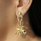 CHUNKY LILIES // golden earrings