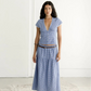 Field Skirt - Ocean Gingham