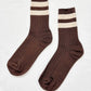 Her Varsity Socks - Espresso