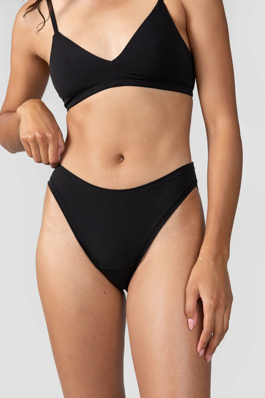 High Rise Bikini Undies - Black
