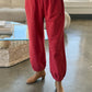 French Terry Balloon Pants - Coral Pants