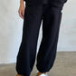 French Terry Balloon Pants - Black
