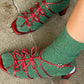 Winter Sparkle Socks - Evergreen