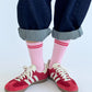 Boyfriend Socks - Amour Pink