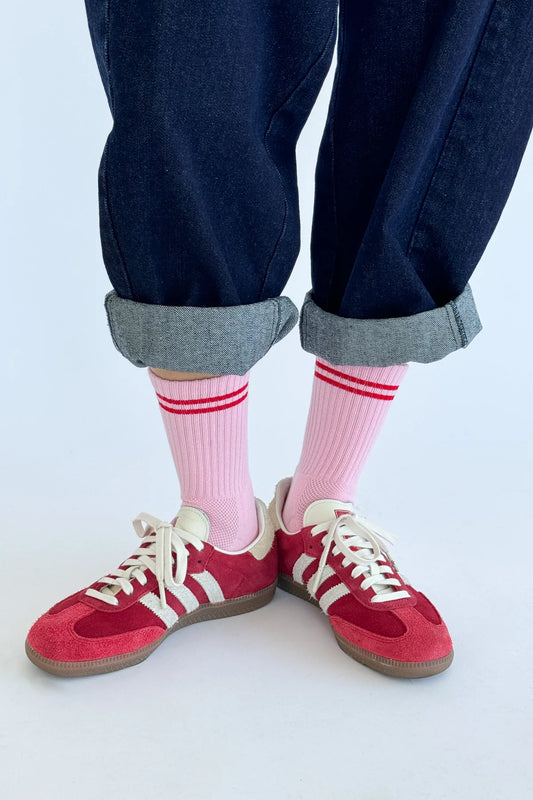 Boyfriend Socks - Armour Pink