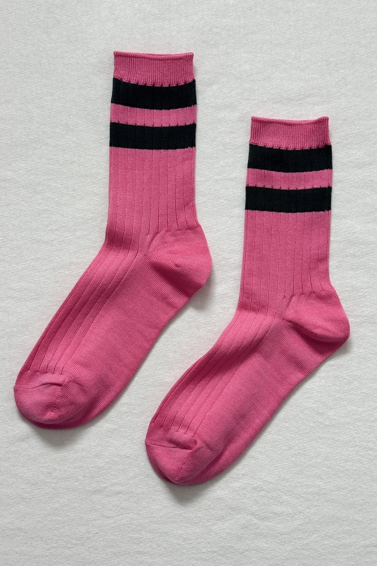 Her Varsity Socks - Pink Green