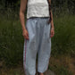 Jules Pant with Piping - Mist & Red