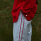 Jules Pant with Piping - Mist & Red