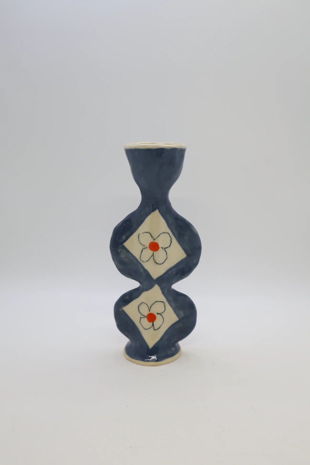 Blue Candlestick Holder