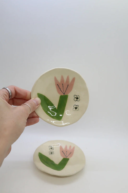 Pink Tulip Mini Plate