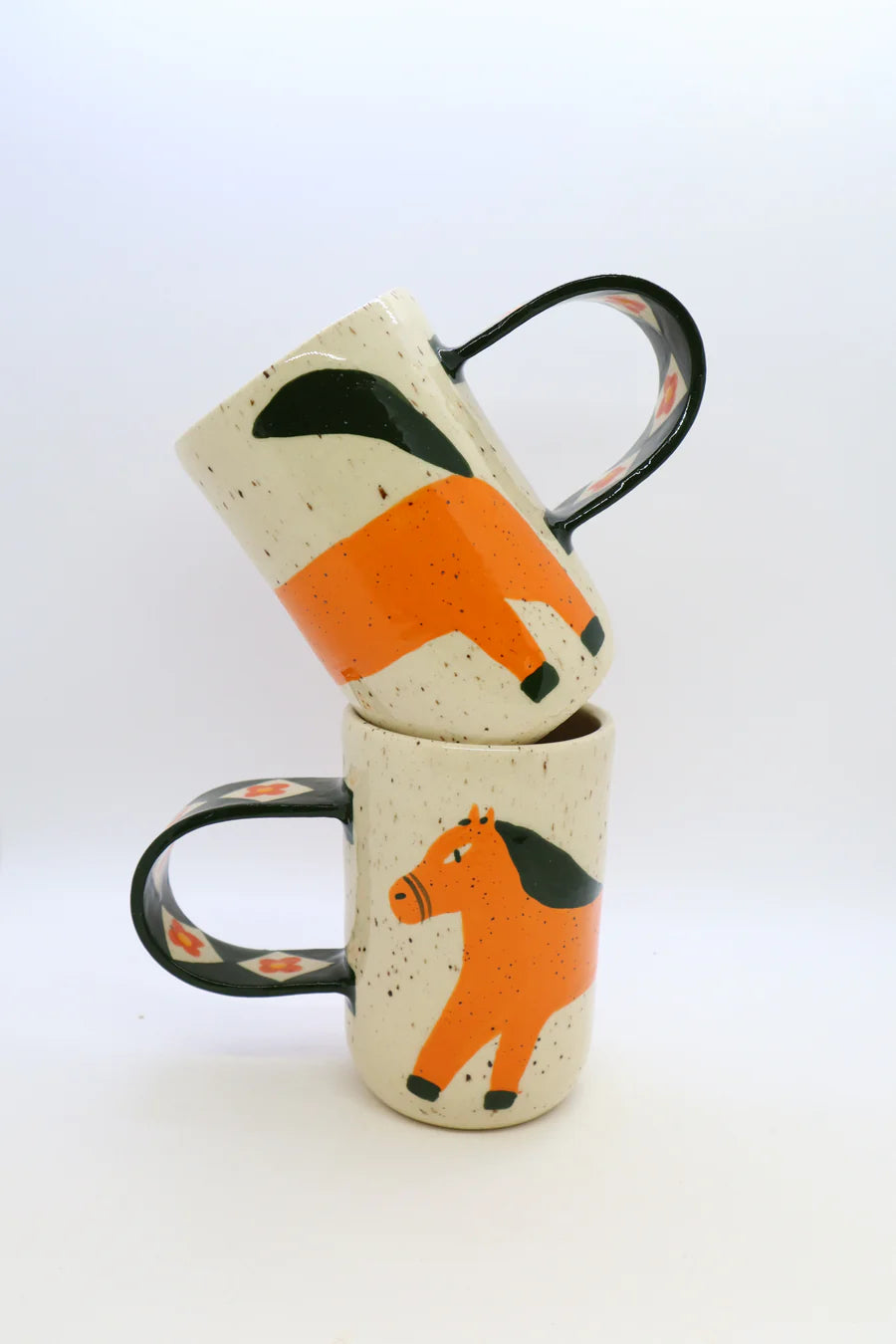 Long Horse Slab Art Mug