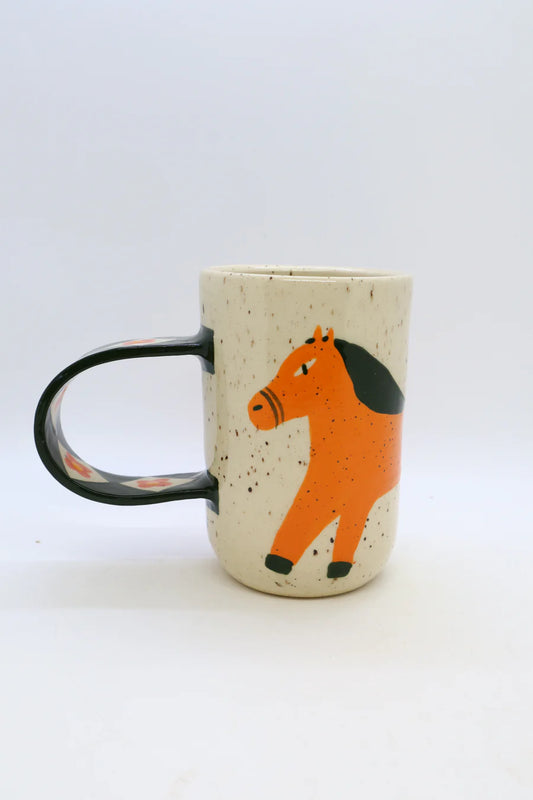 Long Horse Slab Art Mug