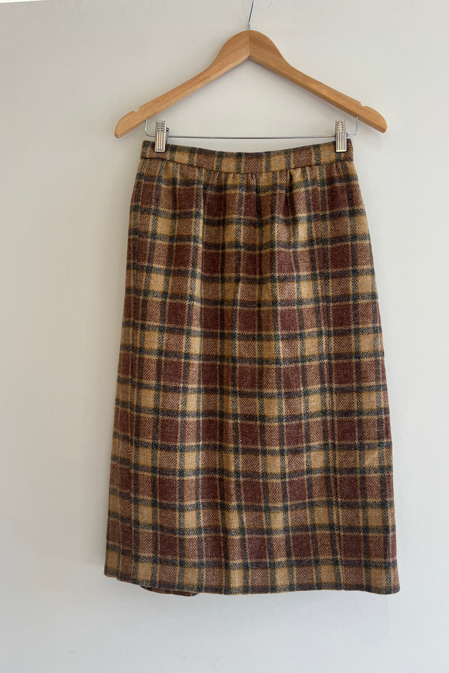 Vintage Wool Midi Skirt