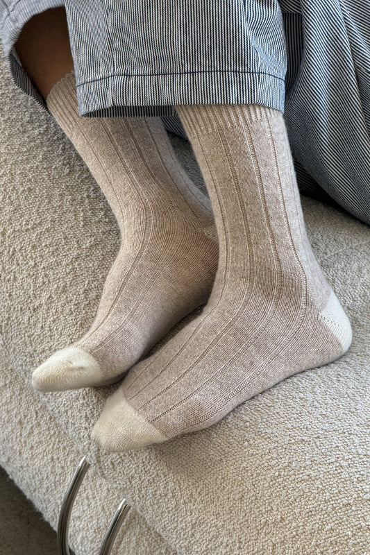 Classic Cashmere Socks - Fawn