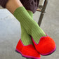 Her Socks - Mercerized Cotton in Cactus