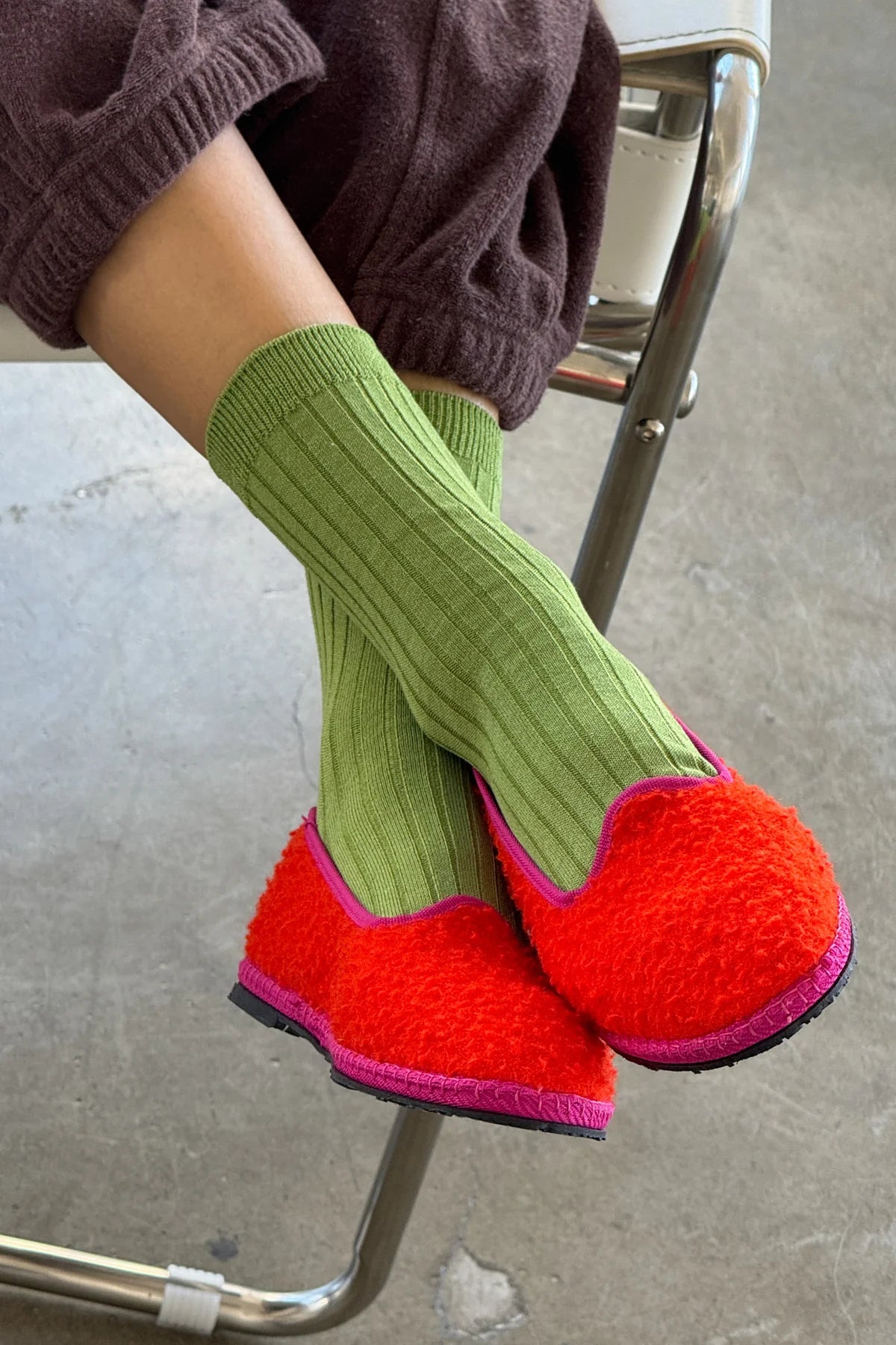 Her Socks - Mercerized Cotton in Cactus