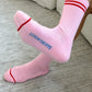 Boyfriend Socks - Armour Pink