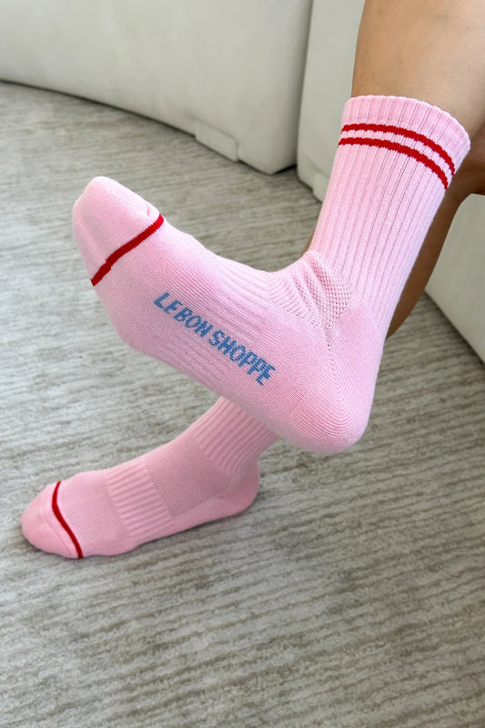 Boyfriend Socks - Armour Pink