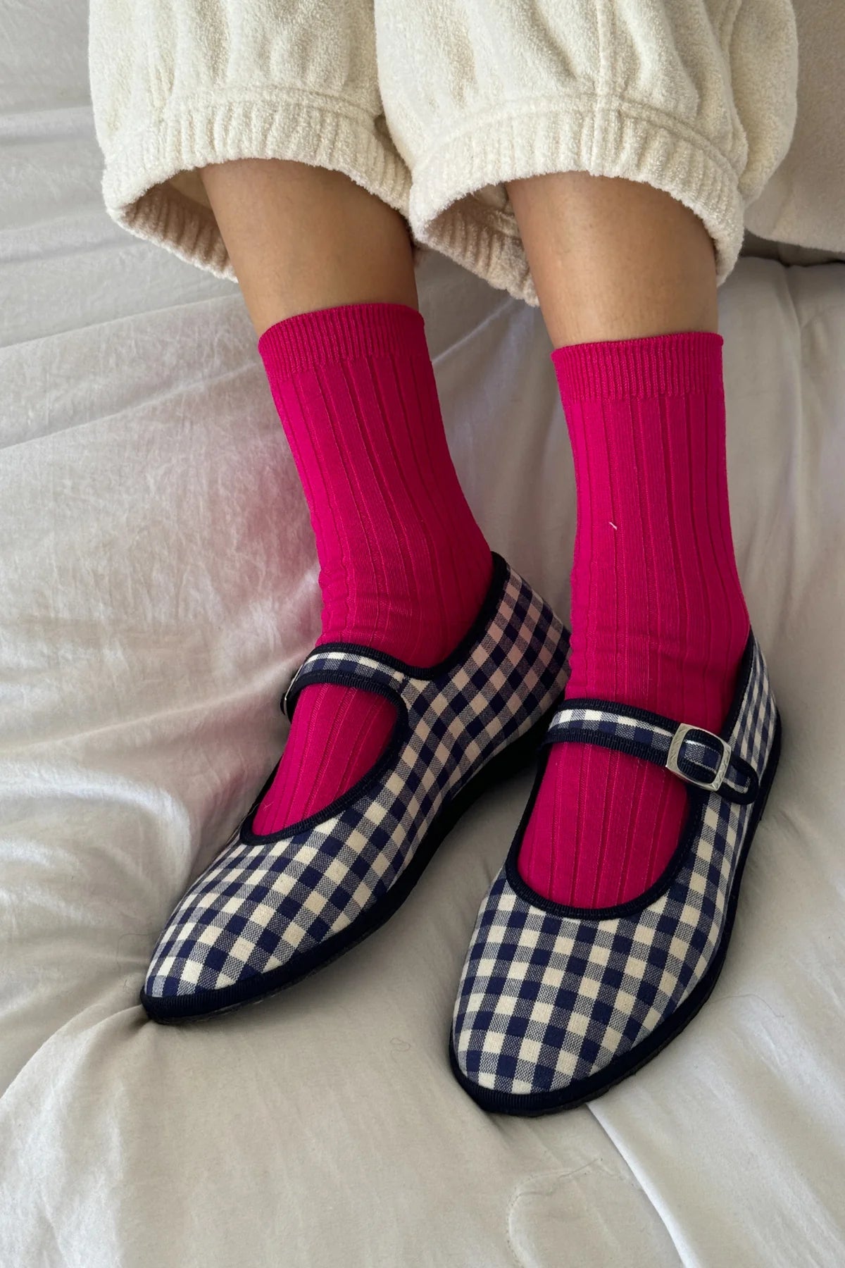 Her Socks - Mercerized Cotton in Fuchsia