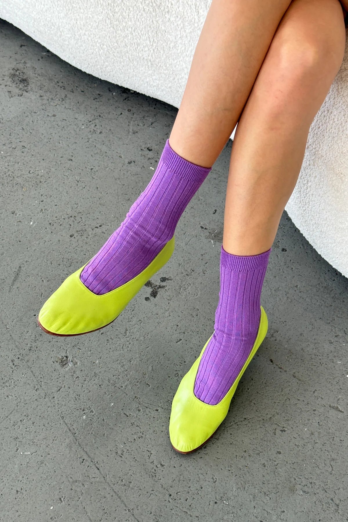 Her Socks - Mercerized Combed Cotton in Violet