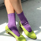 Her Socks - Mercerized Combed Cotton in Violet