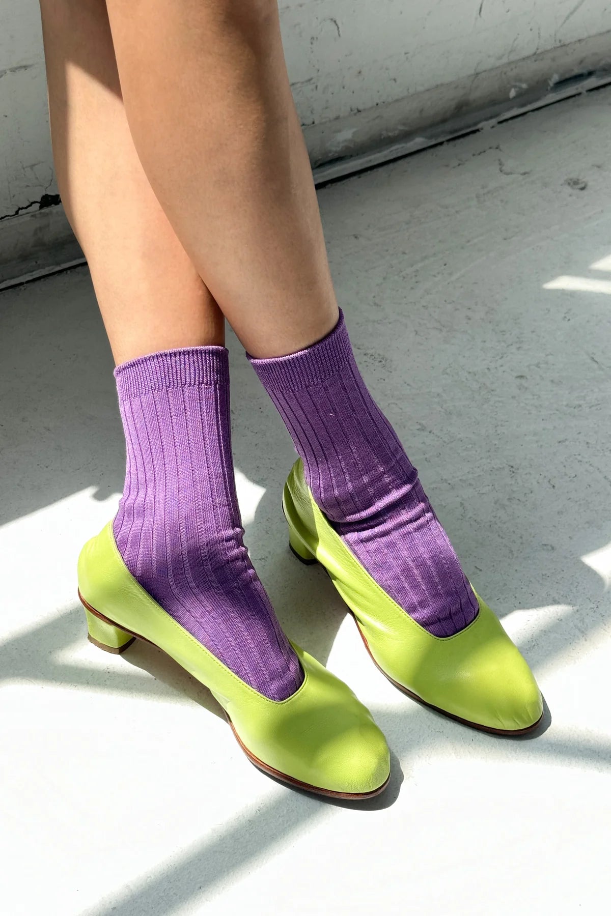 Her Socks - Mercerized Combed Cotton in Violet