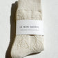 Cashmere Pointelle Socks - Cream