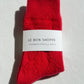 Cashmere Pointelle Socks - Red