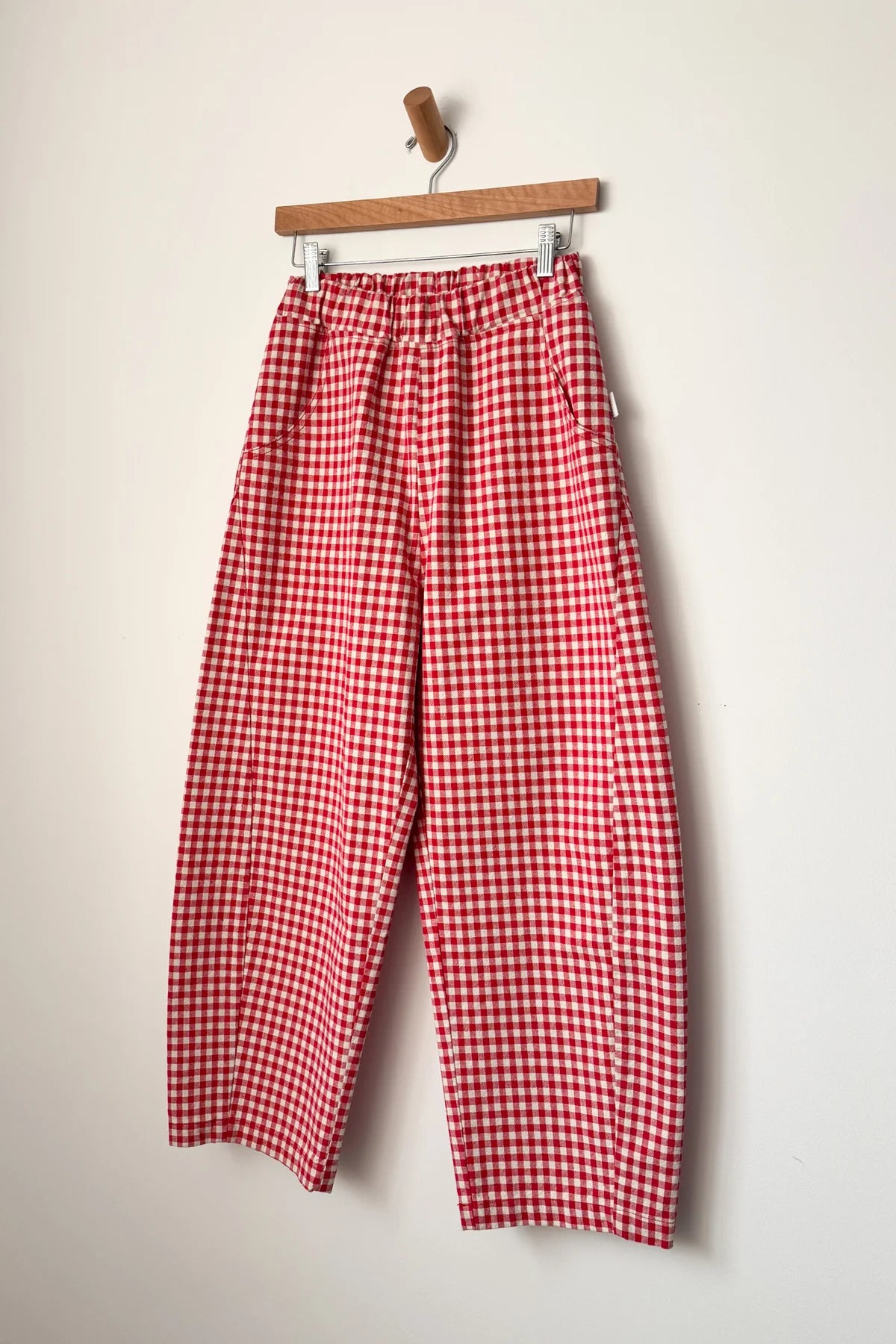 Gingham Arc Pants - Red Gingham