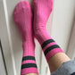 Her Varsity Socks - Pink Green