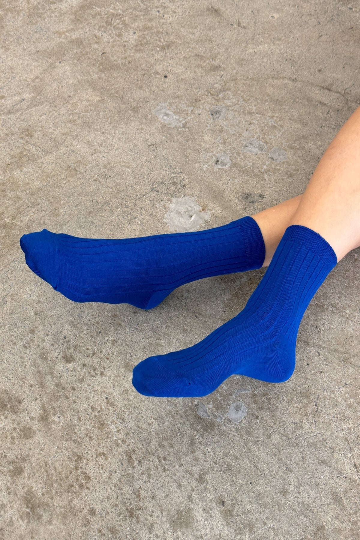 Her Socks - Mercerized Combed Cotton in Cobalt