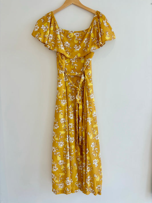 Yellow Floral Maxi Dress - Yireh Brand