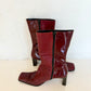 90s Vintage Burgundy Leather David's Boots