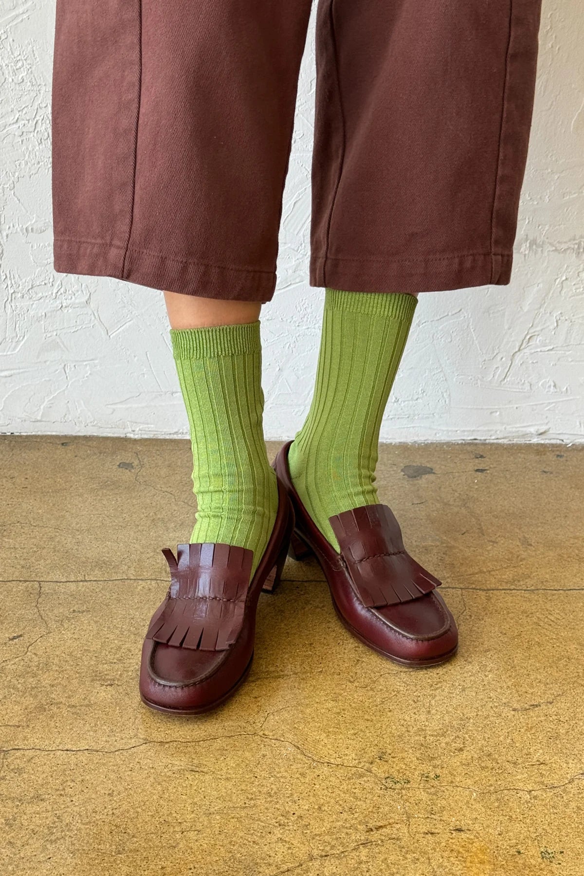 Her Socks - Mercerized Cotton in Cactus