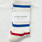 Striped Boyfriend Socks - Red & Blue Stripe