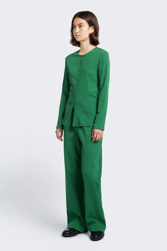 Hideout Crinkle Top Green