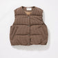 Static Quilted Down Vest - Cocoa